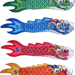 STYLEHEAVEN 4Pcs Chinese Dragon Mark Outdoor Windsock Carp Streamer Hanging Decor|Home & Garden|Yard, Garden & Outdoor Living|Garden D?©cor|Windmills & Wind Spinners-picture-16