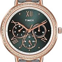 timex Women Stainless Steel Multifunction Analogue Green Dial Watch - Tw000Z501, Band Color-Multicolor-picture-24