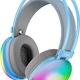 truke Newly Launched BTG Thunder Over The Ear Gaming Headphone with 70H of Playtime, 40mm Titanium Drivers, Dual Pairing Headset, Gaming Mode (40ms Latency) with RGB LEDs, Detachable Mic, BT 5.4-Blue-picture-59