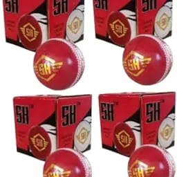 Cricket Leather Ball Hand Stitched Red Test Match Geniune Quality 4 Piece Ball Set of 4-picture-28
