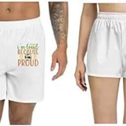 Men and Women Printed Regular fit Casual Polyester Couple White Shorts (ZPOD-0007063-set-S_ms)-picture-26