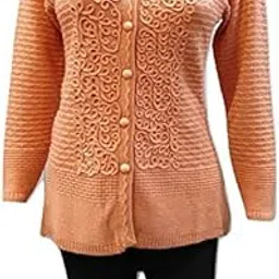 lady willington Women's Wool Round Neck Cardigan-picture-13