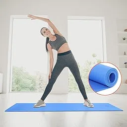 Matworks by Bathla – Kriya Classic Yoga Mat with Carrying Strap |Anti-Slip & Reversible|Ink Blue & Sky Blue (Size: 24” x 72” Thickness: 6mm)-picture-28