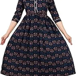 Women's Rayon Cotton Floral Printed Maternity Feeding Kurti with Zipper Comfortable Gown Dress Nighty Pregnancy Wear Feeding Dress for New Moms-image-44