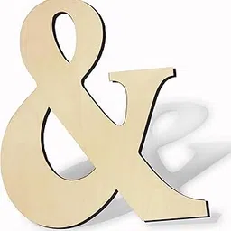 4 Inch Unfinished Wooden Letters, Blank Wood Letters Sign for Home Wall Decor, Large Unpainted Wood Letter for Crafts,Birthday,Wedding Party Decoration,Large Wooden Alphabet (Letter &)-picture-23