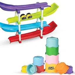 Amazon Brand - Jam & Honey Joy Box for Toddlers I Fun Play I Activity Toy for Kids I with Ramp Racer and Stacking Toys I Educational Toy for 12month +-picture-35