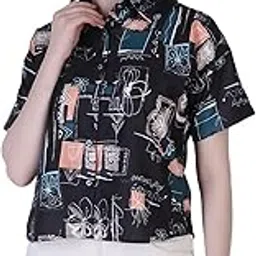 Women's 2022 Fall Clothes Slub Rayon Trim Shirts Puff Sleeve Round Neck Casual Plain Tops Blouse-image-29