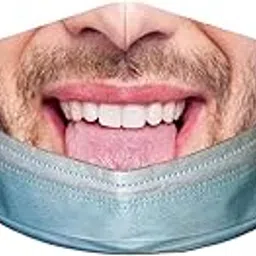 enakshi (label) Creativity 3D Print Funny Bandit Prank Face Mask Masque Mouth Cover Adults B|Clothing, Shoes & Accessories | Costumes, Reenactment, Theater | Accessories | Masks & Eye Masks-picture-13