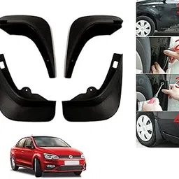 Auto Addict Car Mud Flaps Splash Guards (O.E Type Custom,4 pcs) for Volkswagen Vento image 1