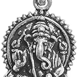rudracraft 925 silver jewelry RUDRA CRAFT Sterling Silver (92.5% purity) God Ganesh Pendant - Sitting on Sinhasana| God Pendant for Men & Women-picture-27