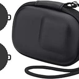 Protective Carrying Case for Action 5 Pro/4/3, Waterproof PU Leather Hard Shell Travel Bag with Plush Lining, Compact Storage Box with 2 Lens Caps, Black 10×7×4.5cm-picture-28