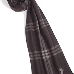 Men Checkered 100% Acrylic Brown Winter Wear Scarfs & Mufflers (MMUF00057_BROWN_1.75X30)-image-0