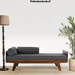Solid Sheesham Wood Diwan for Living Room | Wooden 3 Seater Seating Sofa with Cushions | Solid Daybed for Hall & Bedroom | Daybed Furniture for Home Decor (Honey)-image-37