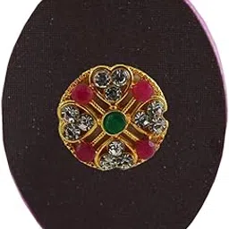 vidhya kangan Handmade Fancy Stone stud Work Saree pin Brooch for Women Jewellery Latest Stylish Crystal Unisex Floral Shape Brooch for Women/Girls (sku-bro2695)-picture-21