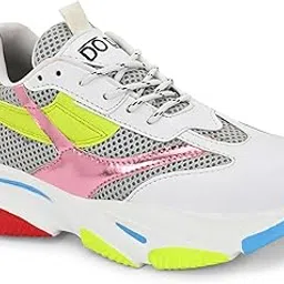 doda Women’s Lace-Up Colourblock Sneakers | Comfortable Everyday Walking Shoes | Stylish Look for Women-picture-25