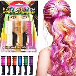 SHAKTISM Temporary Hair Colour Combs Set, 3 Blendable Colours, Non-toxic and Washable, Quick-dry-picture-36
