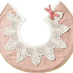 Merishopp Lace Feeding Bibs Absorbent Lace Handmade Drool Burp Bibs for Newborn Infant-picture-64