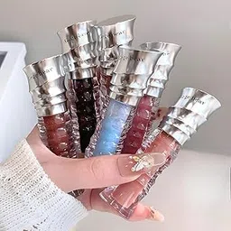 Gege Bear Lip Glaze | Water Light Mirror Gloss Finish | Lightweight, Moisturizing & Non-Sticky Texture | Nude Brown & Red Bold Shades | Hydrating with Precision Applicator | Velvet-Soft Liquid Lipstick Formula | Waterproof Glossy Feel With Natural Look for Women (06# Amber Iced, 3.5g)-picture-26