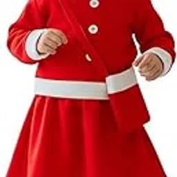 Santa girl dress for Christmas – Jacket, Skirt, Santa Hat & Cross-Body Bag | XMAS Fancy Dress Outfit for Girls | Soft Felt Fabric, Comfortable & Durable – Photoshoots, Parties-picture-19