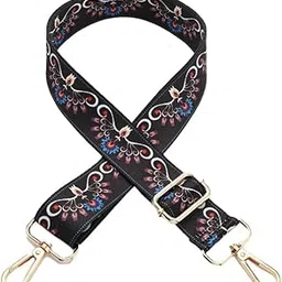 Purse Crossbody Wide Shoulder Sling Side Bag Strap - Adjustable Canvas Replacement Belt for Handbags (Multicolor)-image-5