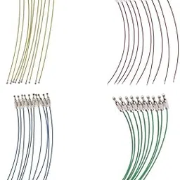 ATORSE 40Pcs Cable Wire Loop Luggage Tag Loops Stainless Steel Wire Straps 4 Colors-picture-13