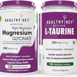 HealthyHey Nutrition Magnesium Glycinate 120 capsules & L-Taurine 120 capsules-picture-19