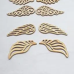 American Elm Wooden Angel Wings for DIY Crafts & Christmas Decorations | 4 Sets (8 Pcs) 2 Wing Styles | Unfinished Wood Ornaments for Art, Gifts & Home Decor-image-61