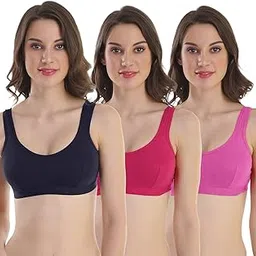 poojaragenee Pooja Ragenee Everyday Sports Bra for Womens (SQ1011_NBLU_MG_DPK_38B)-picture-22