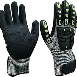 DONIZARD Anti-Vibration Heavy Duty Safety Work Gloves,Cut Resistant Safety Impact Glove (PACK OF 1 PAIR)-picture-50