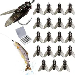 Optifit® Bionic Fly Fishing Bait (20PCS) - 2024 New Trout Jigs Swimbaits Dry Flies Bass Fly Fishing Lures Kit, Saltwater ＆ Freshwater Flies Swim Baits Fly Fishing Hook-picture-10