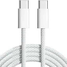 27W Original Type C to C Nylon Braided Cable [MFi Certified + 1 YEAR WARRANTY*] Fast PD Charging Compatible I PHONE 15/16/Pro Series Charger Cable, MacBook, Other USB Type-C Devices, 1M By Shram-picture-22