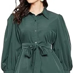 fashfun clothing Fashfun Women's Top (Printed Crepe Tunic top with Puff Sleeves)-picture-39