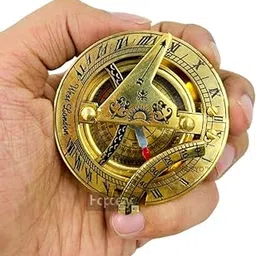 Brass Sun Directional Magnetic Compass with Stainless Steel Compass Needle Navigational Instrument Outdoor Gear (Gold)-picture-28