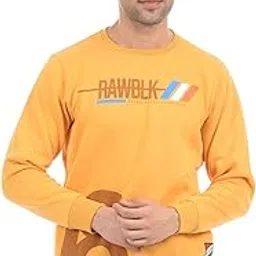 CLOAK & DECKER by Monte Carlo Men Printed Yellow Sweatshirt-picture-12