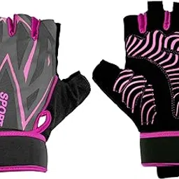 BADOWL Gym Gloves for Men & Women with Wrist Support Accessories | Gloves for Professional Weightlifting, Exercise, Training, Cycling Gloves, Bike Sports Gloves (Pink - XL)-image-33