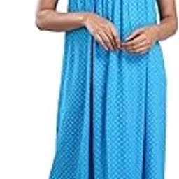 piyali's creation women's Women's Cotton Solid Maxi Length Nighty (PCW0000928-XXL-44_Light Blue_2XL)-picture-48