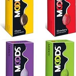 MOODS LuvStock Ultra Thin, Dotted, Dotted Chocolate & Strawberry Flavored Condom (Set of 4, 48 Sheets)-picture-17
