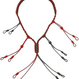 LICHTS Hand Braided Paracord Duck Whistle Lanyard 65cm Red-picture-59
