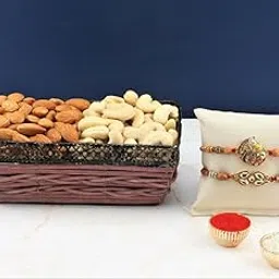 SFU E Com Set Of 2 Rakhi With Dry Fruit Hamper For Rakshabandhan Gift | Dry Fruit And Rakhi For Brother | Dry Fruit Basket Hamper | 10-image-68