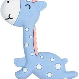 Infant Mommas Baby Giraffe Silicone Teether, Bpa Free, 100% Food Grade Silicone Teether For Babies To Soothe Thier Gums, Easy To Grasp & Chew, Teething Toy (Mb40262) (Blue)-picture-54