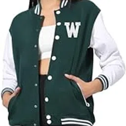 drobe Koverfy Green Lettermen Varsity For women with unstiched letter patch-picture-31
