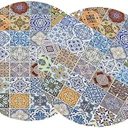 bnf® Waterproof Table Cover Kitchen Elastic Edged Tablecloth 47" Round Pack of 2|Home & Garden | Furniture | Furniture Parts & Accessories-picture-26