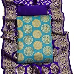 pptoss Women's Cotton Silk Blend Unstitched Salwar Suit Dress Material with Dupatta-picture-11