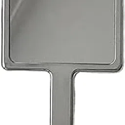 Professional Hand Mirror with Handle, Square Chrome-Plated Handheld Vanity Mirror for Salon, Makeup, Grooming-picture-27