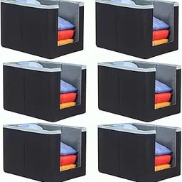 Shirt Organiser Wardrobe |Lingerie Organizer |Non Woven Wardrobe Cloths Organizer Shirt Stacker |Cloth Organiser |Garment Cover (Pack of 4)-picture-62