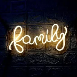 SG PRINT Family LED Neon Sign Light For Wall Decor, Home Neon Sign, Neon Lights, Bedroom Neon Sign, Neon For Wall, for Birthday(14x6) Warm White-image-14