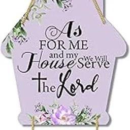 AR Creative As For Me - Bible Verse Wall Hanging For Home Decoration, Bible Quotes MDF Wooden Wall Art, Bible Verse, Home, Office Decor, Wall Wood Hanger (21 inch x 8 inch)-image-101