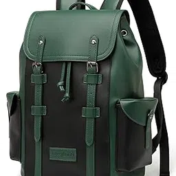 Vegan Leather Stylish 15.6 Inch Premium Laptop Backpack for Office & Travel-image-93