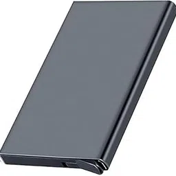 VEMILIO RFID Protected Metal Card Holder | Slim Aluminium Wallet for Men & Women | 6-8 Slot Pop-Up Card Case for Debit, Credit & ATM Cards | Compact & Secure (Grey)-image-70