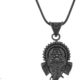 voylla Eclipse Divine Ganesha Pendant Mens Pendant|Black Pendant For Men|Gift For Men|Classic|Trendy|Anniversary Gift For Husband|Birthday Gift| Everyday Wear-picture-40